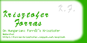 krisztofer forras business card